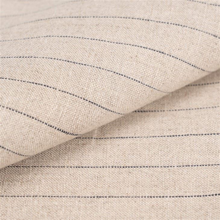 Pure Fine Striped Linen Fabric high quality