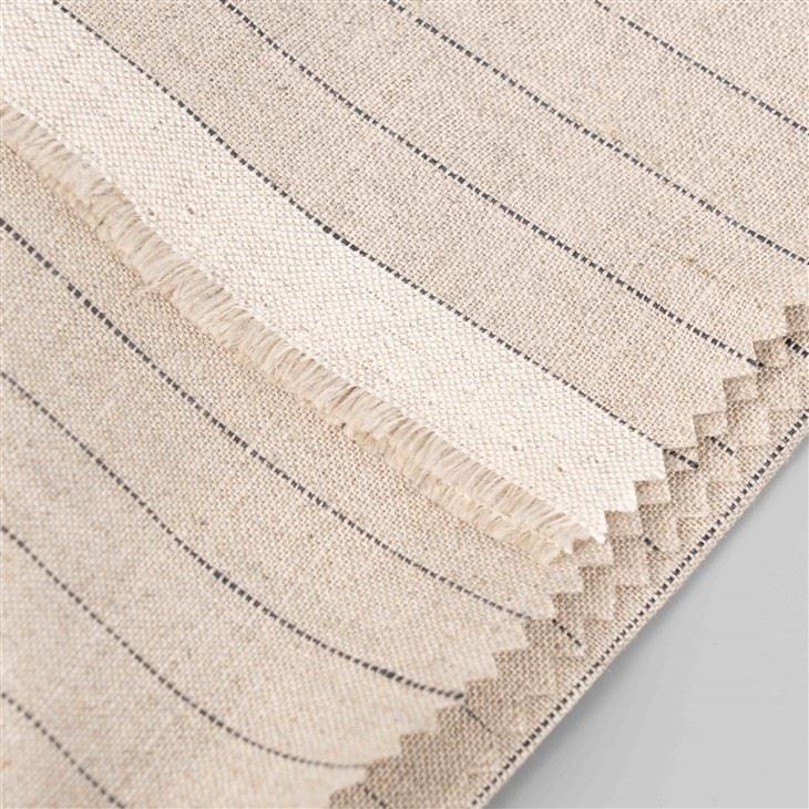 Pure Fine Striped Linen Fabric suppliers