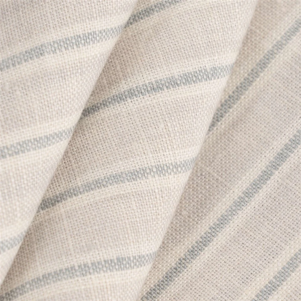 Off White Grey Striped Linen Fabric best